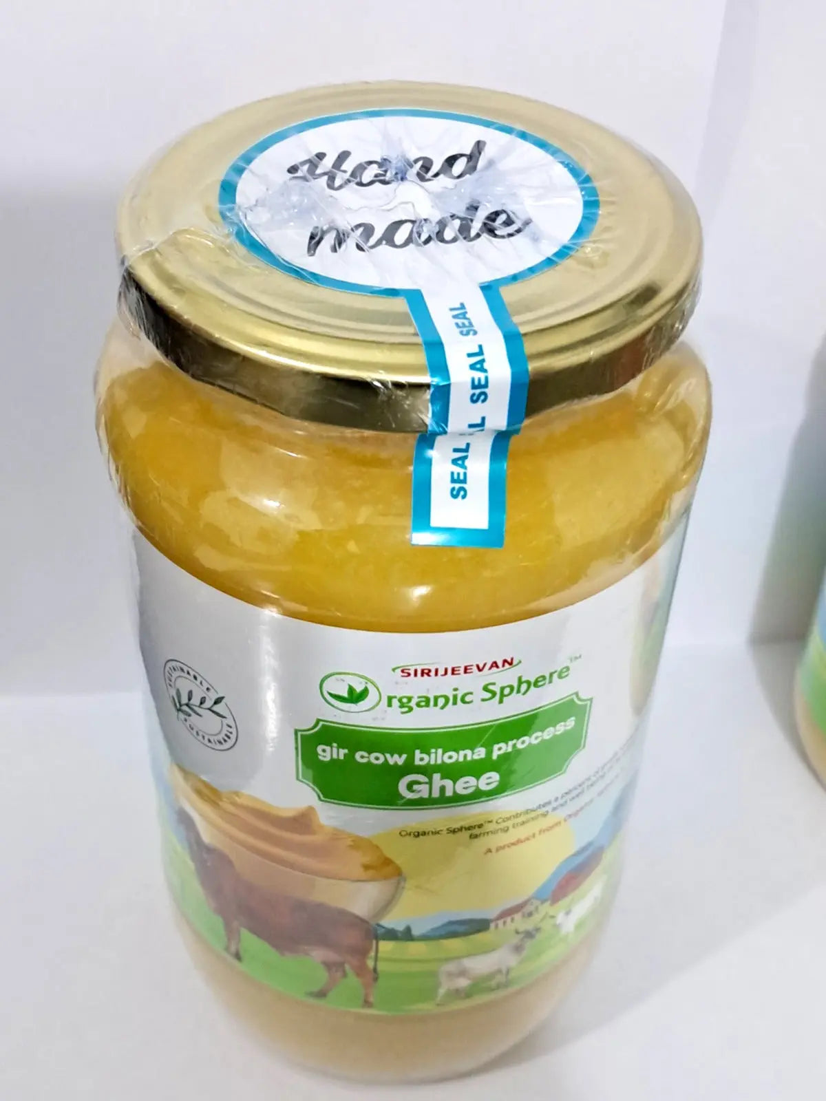 A2 Gir Cow Ghee (Hand Made Desi Ghee) - 1 KG / 2.2 lbs Organic Sphere
