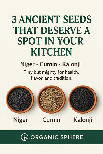 Niger-Seeds-Cumin-Seeds-Kalonji-Black-Cumin-Seeds Organic Sphere