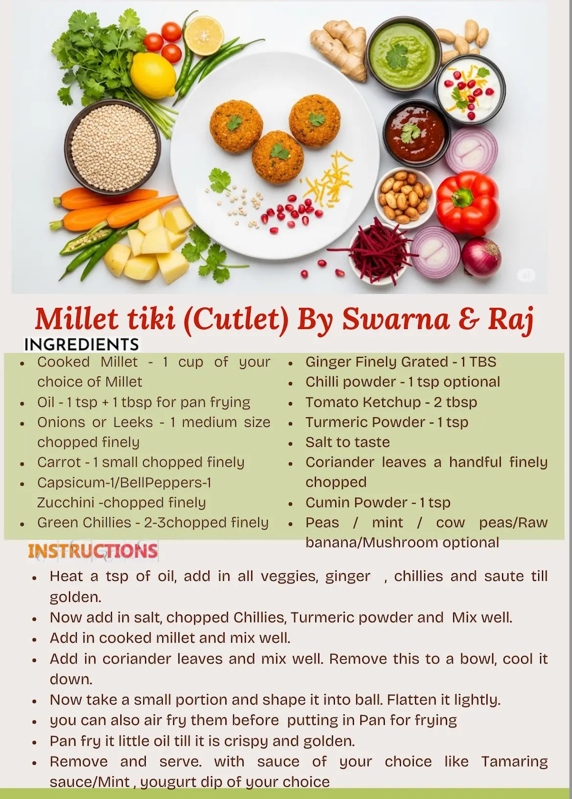 Millet-Tikki-Cutlet-A-Wholesome-Snack-by-Swarna-amp-Raj Organic Sphere
