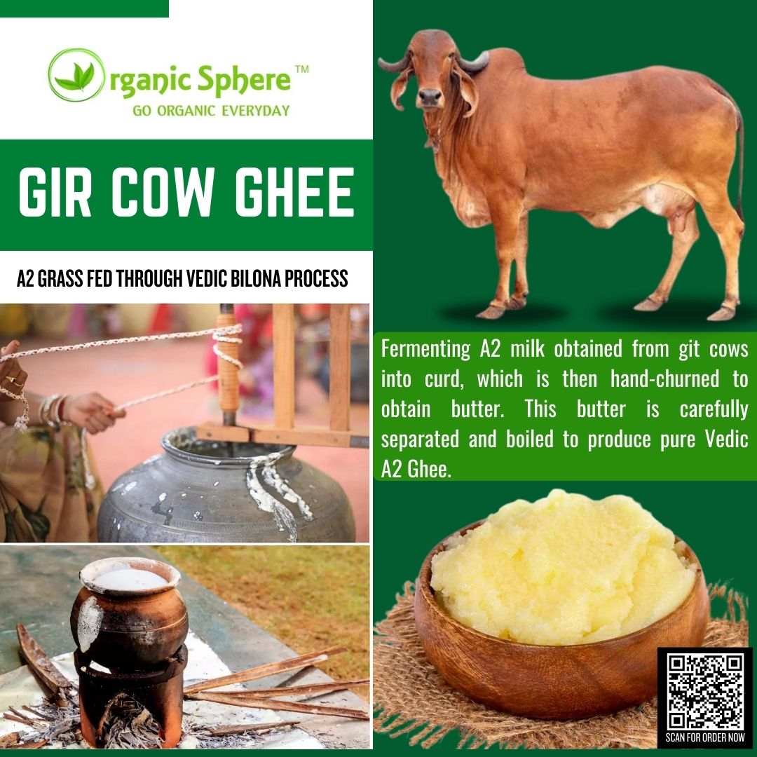 A2 Gir Cow Ghee (Hand Made Desi Ghee) - 1 KG / 2.2 lbs