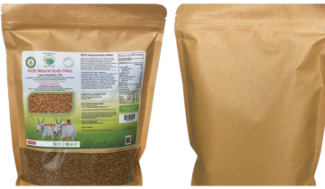 Organic Sphere's 100% Natural Kodo Millet - Buchi Method Processed (Unpolished)- rich in prebiotic fiber