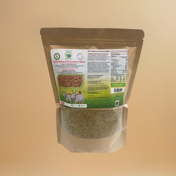 Organic Sphere's 100% Natural Browntop Millet - Buchi Method Processed (Unpolished)- rich in prebiotic fiber, vegan, gluten-free