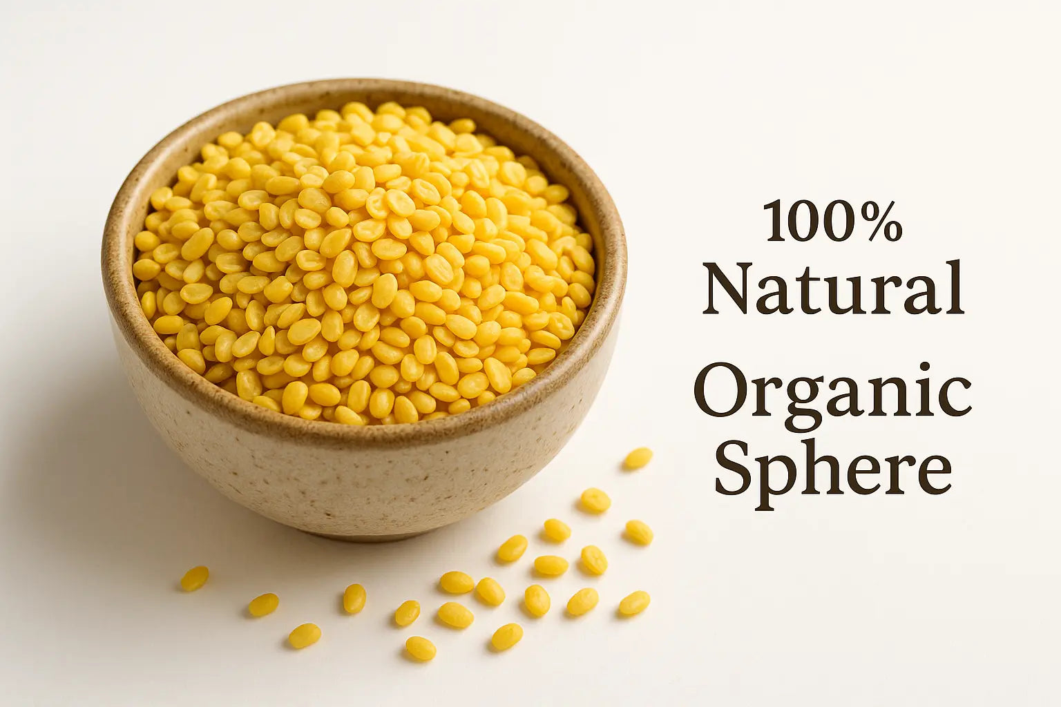 moong dal in a bowl 100% Natural and Organic Sphere Brand