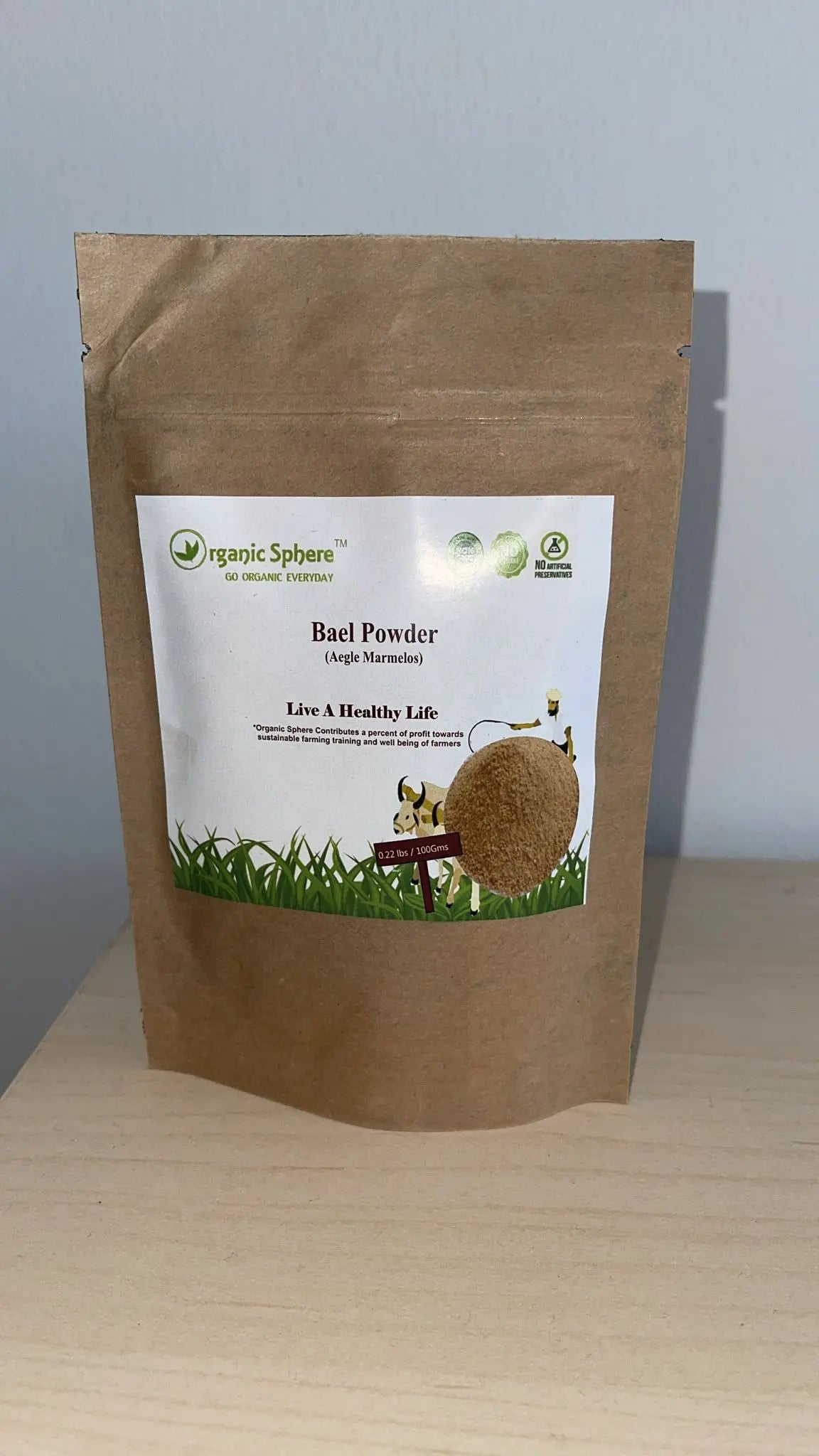 100% Natural  Bael Leaves Powder - Aegle marmelos Organic Sphere LLC