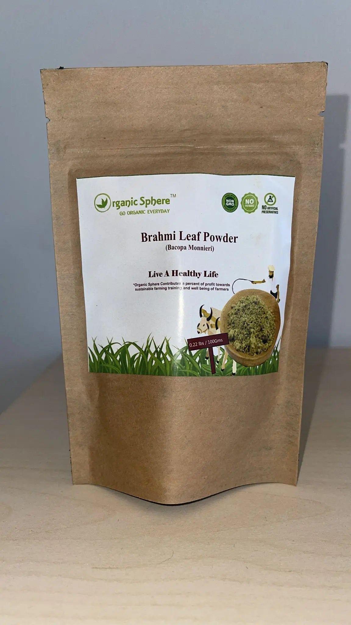 Brahmi leaf powder - Bacopa monnieri Organic Sphere LLC
