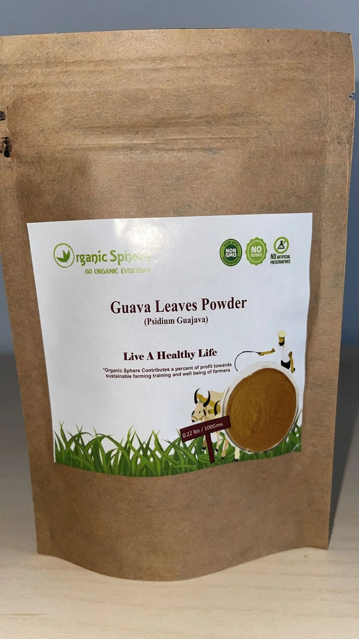 100%Natural Guava Leaves Powder - Psidium guajava Organic Sphere LLC