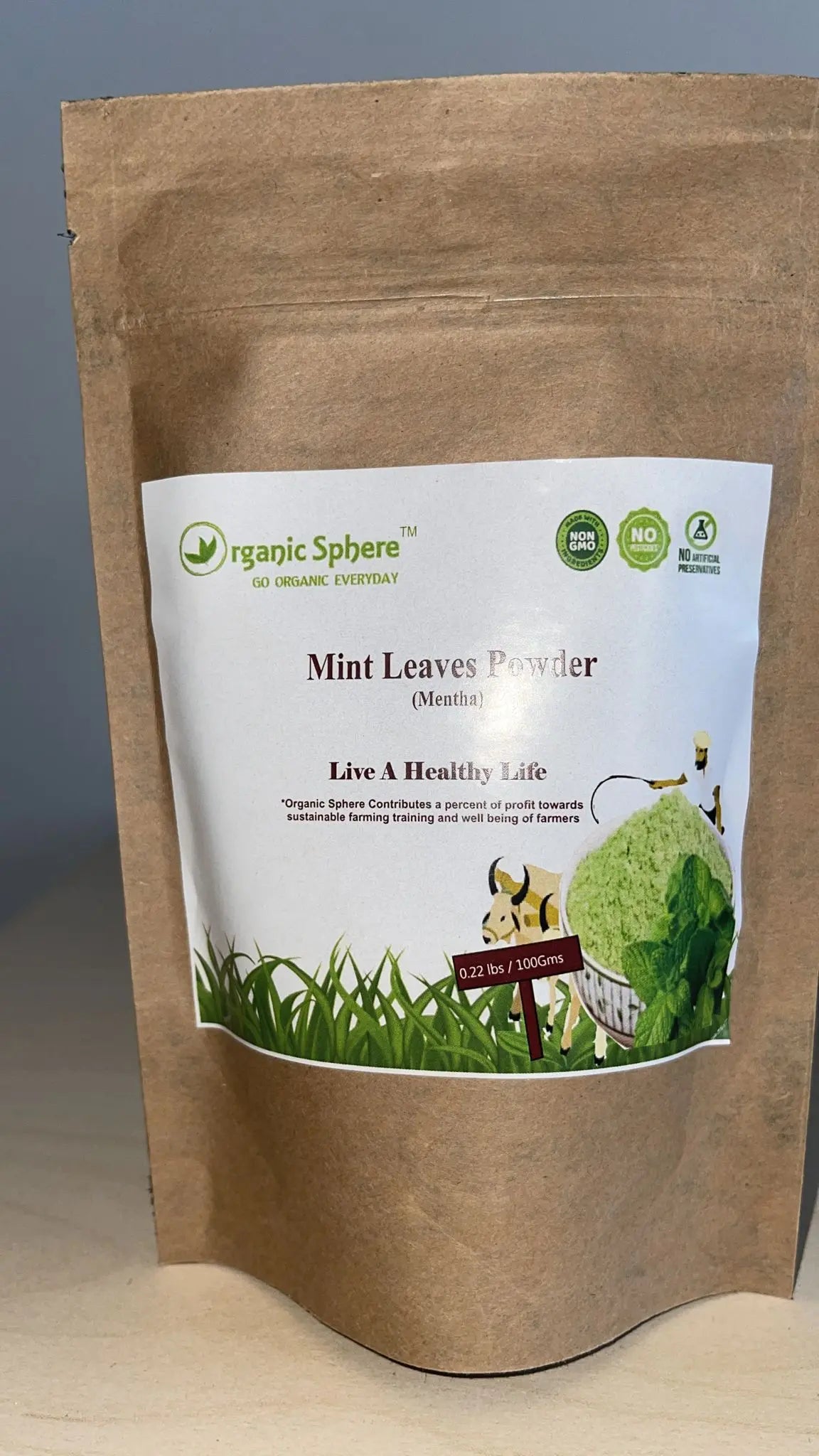 100% Natrual Mint Leaves Powder Organic Sphere LLC