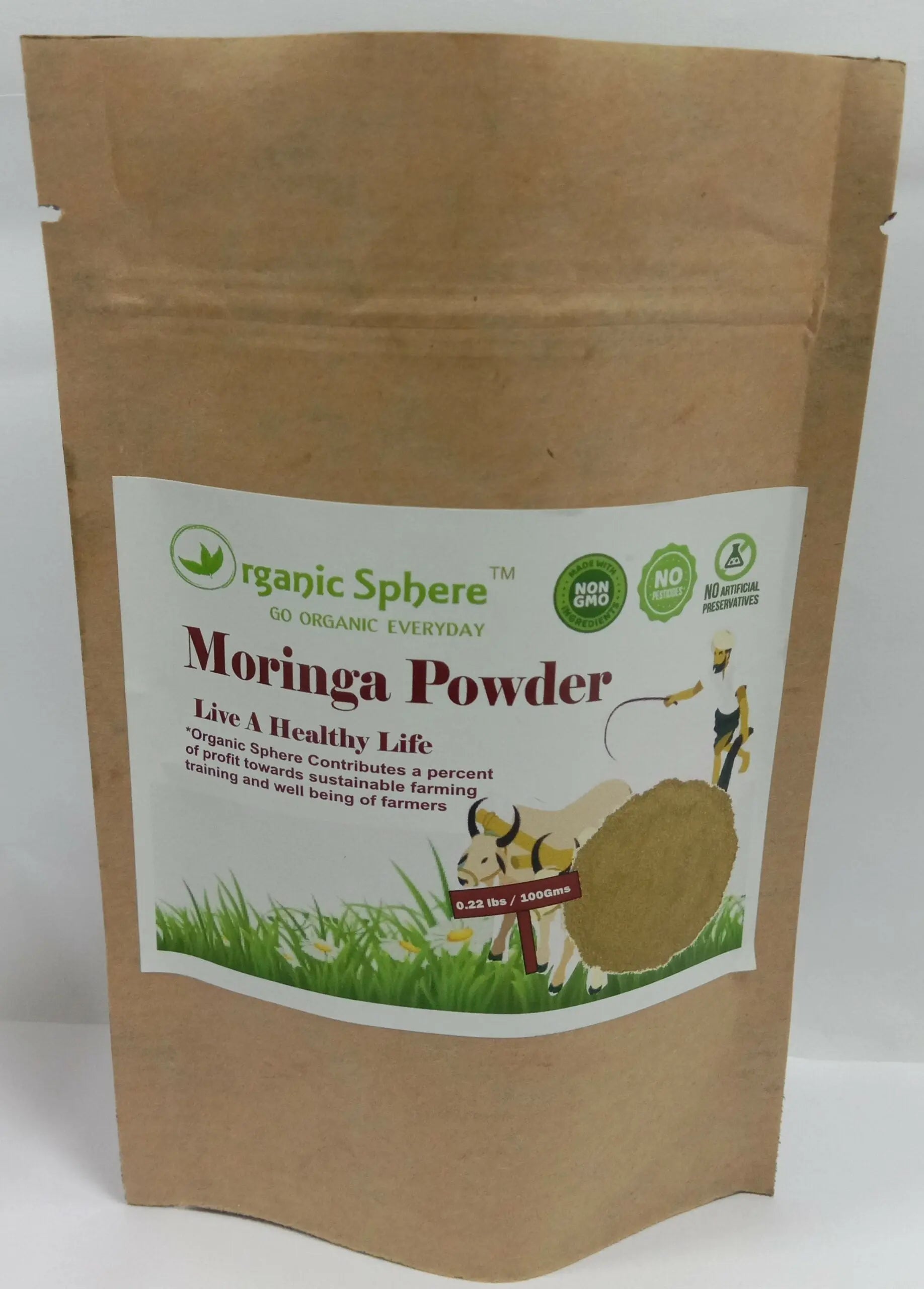 Organic Moringa Powder (100g) Organic Sphere LLC