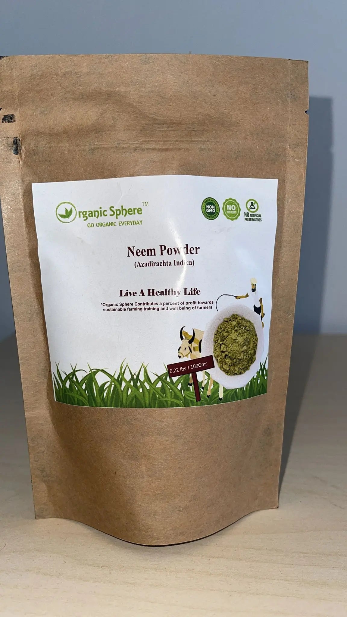 100% Natrual Neem Leaves Powder Organic Sphere LLC