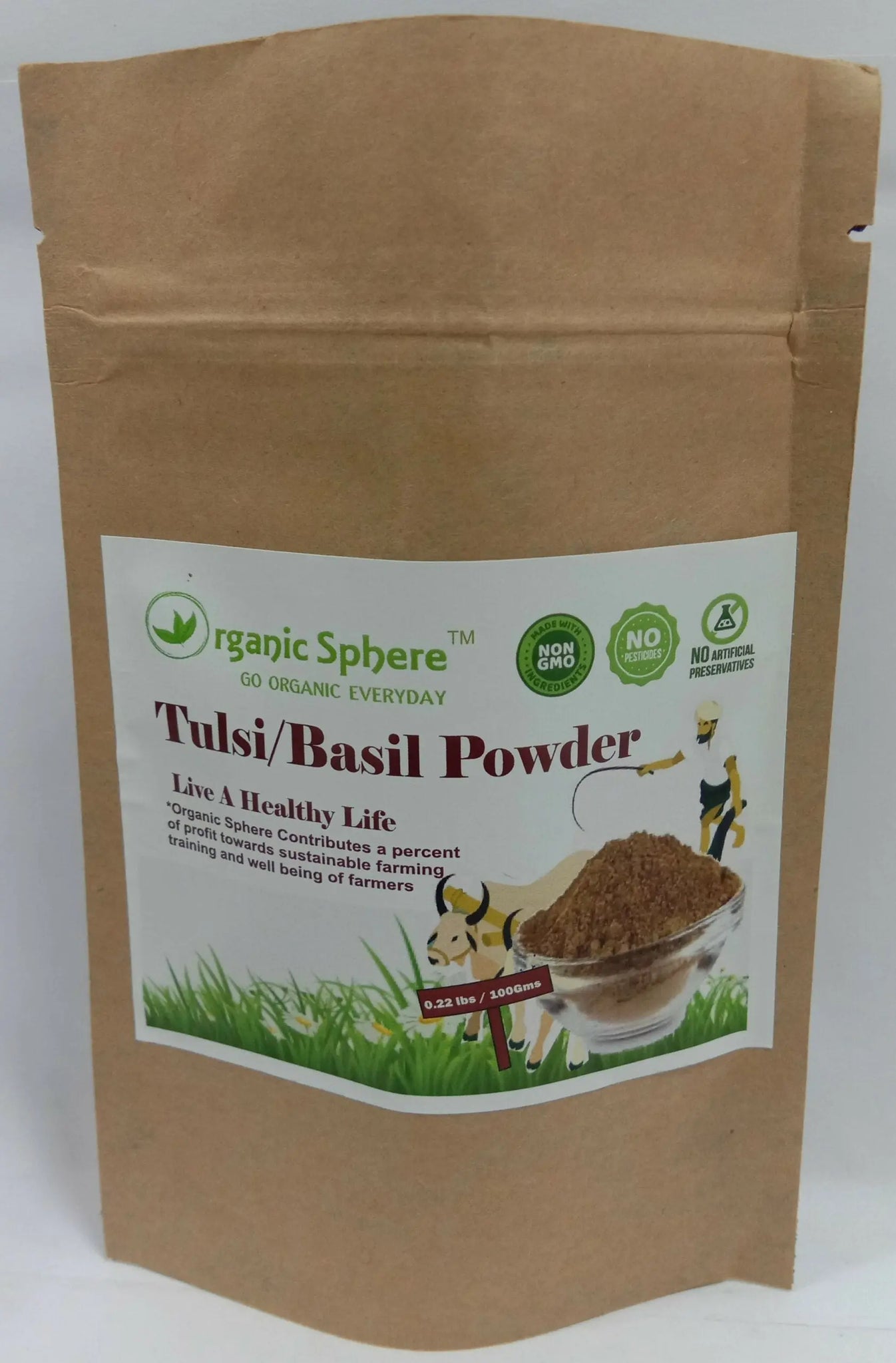 100% Natural Tulsi Powder Organic Sphere LLC