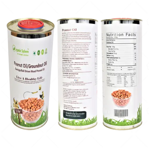 Organic Sphere's Bull-Driven Peanut Oil: 100% Natural & Wood-Pressed - Pure, Unrefined Cooking Oil with Authentic Extraction Method Organic Sphere LLC