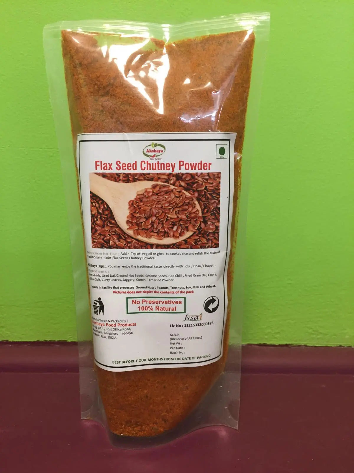Flax Seeds Chutney Powder Organic Sphere LLC