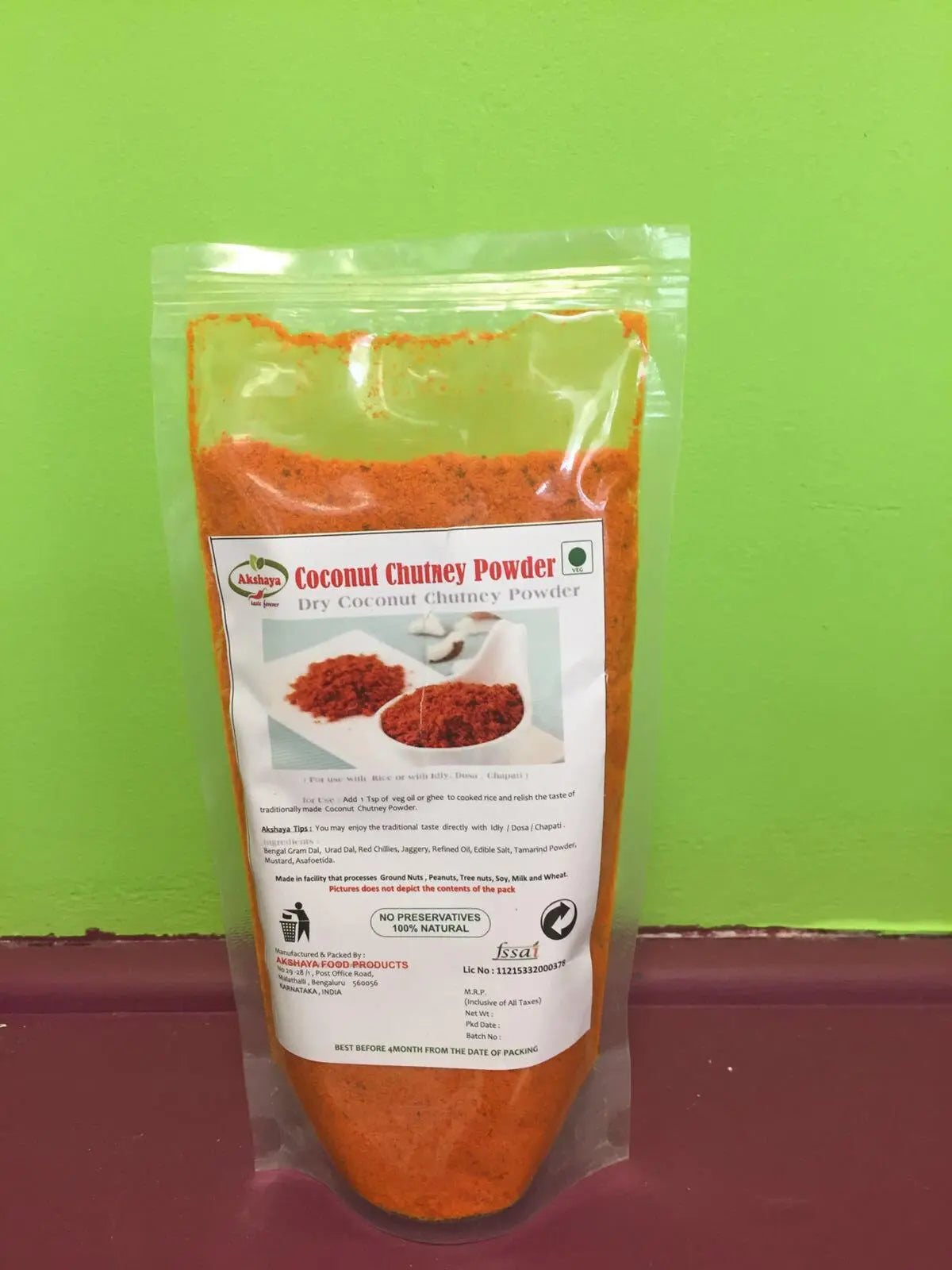 Dry Coconut Chutney Powder Organic Sphere LLC